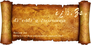 Ördög Zsuzsanna névjegykártya